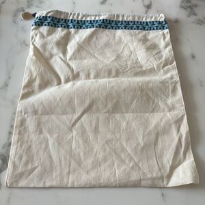 New Tory Burch Blue / canvas drawstring dust bag